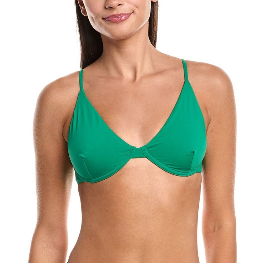Haight Womens  X Tina Kunakey Tina Adjustable Bikini Top, Green